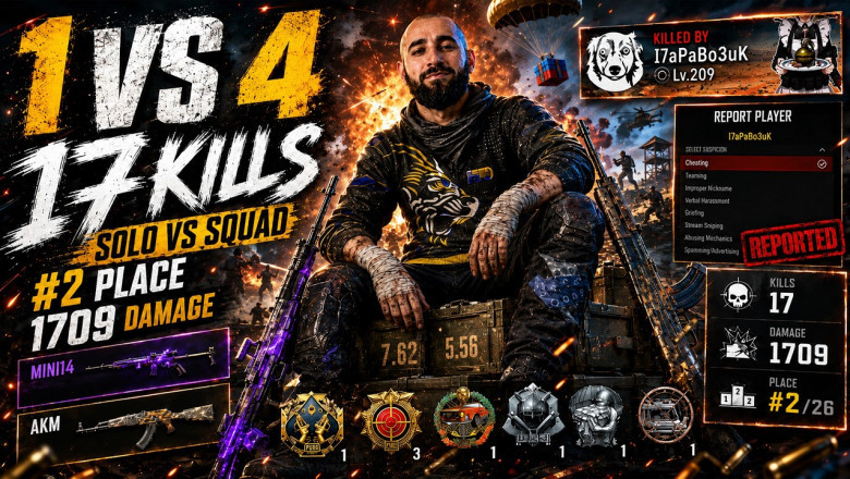 PUBG 1 VS 4 - 17 KILLS #2 mjesto i sumnjiv kraj 🔥