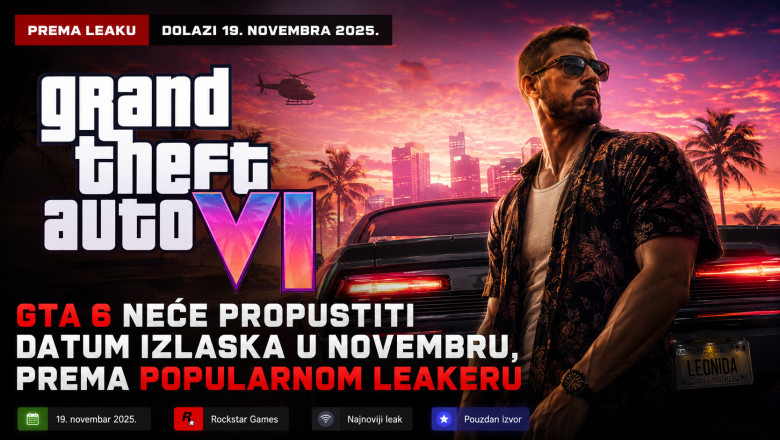 GTA 6 neće propustiti datum izlaska u novembru, prema popularnom leakeru